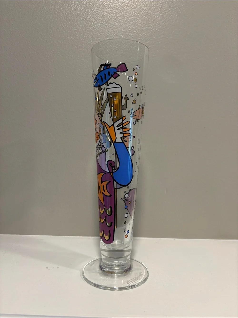 RARE VTG Ritzenhoff German Beer Glass/Pilsner 2001 Tim Davies Design